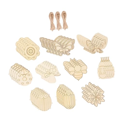 UTHCLO 60Sätze DIY Unvollendete Holzausschnitte Bastelausschnitte Robustem Holz für Projekte Brandmalerei und Heimwerker Dekorationen Verschiedene Formen UTHCLO 60Sätze DIY Unvollendete Holzausschnitte Bastelausschnitte Robustem Holz für Projekte Brandmalerei und Heimwerker Dekorationen Verschiedene Formen von UTHCLO