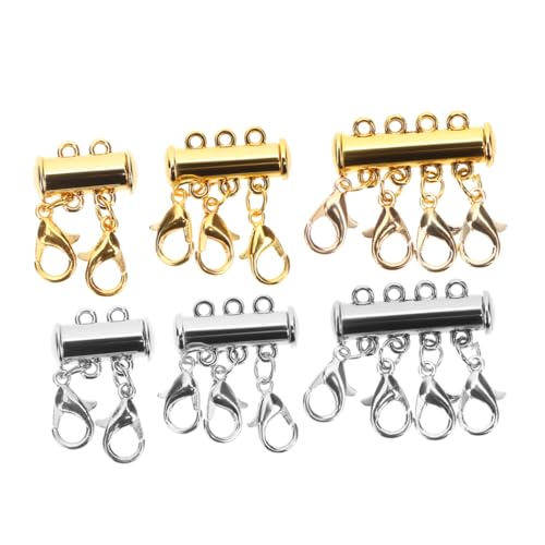 UTHCLO 6Stücke Mehrschichtiger Magnetischer Halskettenverschluss Teiliges für Langlebige Schmuckverschlüsse für DIY Halsketten und Armbänder Einfach von UTHCLO