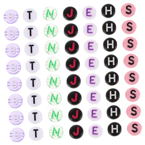 UTHCLO 700 Stück Alphabet-Perlen Buchstabenperlen für Armbänder Buchstabenanhänger für Halsketten Kit zur Herstellung von Charm-Armbändern süße Perlen für Armbänder Briefperlen Acryl von UTHCLO