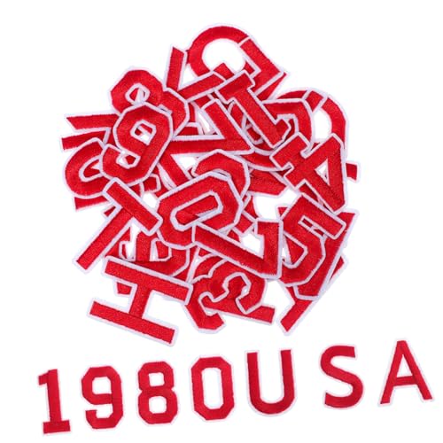 UTHCLO 72 Stück Rote alphanumerische Aufkleber Applikationen Stickerei Rucksack individuelle Aufnäher gestickt Kleidung rote Buchstaben Patch-Briefe Zahlenpatches Brief Patch Polyester UTHCLO 72 Stück Rote alphanumerische Aufkleber Applikationen Stickerei Rucksack individuelle Aufnäher gestickt Kleidung rote Buchstaben Patch-Briefe Zahlenpatches Brief Patch Polyester von UTHCLO