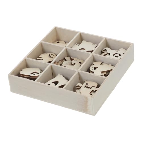 UTHCLO 72 Stück Teiliges Halloween Holzhandwerk mit Langlebigen Holzstücken in Box Vielfältige DIY Holzdekorationen mit Kürbis und Spinnendesigns für Herbst und Halloween Deko UTHCLO 72 Stück Teiliges Halloween Holzhandwerk mit Langlebigen Holzstücken in Box Vielfältige DIY Holzdekorationen mit Kürbis und Spinnendesigns für Herbst und Halloween Deko von UTHCLO