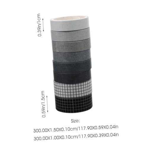 UTHCLO 8 Rollen Teiliges Washi Tape Einfache Einfarbige Klebebänder in Schwarz und Weiß Dekoratives Washi Klebeband für Scrapbooking DIY Basteln Notizbücher und Geschenkverpackungen UTHCLO 8 Rollen Teiliges Washi Tape Einfache Einfarbige Klebebänder in Schwarz und Weiß Dekoratives Washi Klebeband für Scrapbooking DIY Basteln Notizbücher und Geschenkverpackungen von UTHCLO