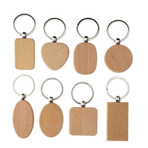 UTHCLO 8 Stück Teiliges Beech Holz Schlüsselanhänger mit Formen DIY Holz Schlüsselring Anhänger für Mädchen und Frauen als Originelles und Modisches Accessoire UTHCLO 8 Stück Teiliges Beech Holz Schlüsselanhänger mit Formen DIY Holz Schlüsselring Anhänger für Mädchen und Frauen als Originelles und Modisches Accessoire von UTHCLO
