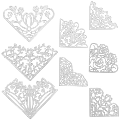 UTHCLO 8 Stück Teiliges Carbonstahl Stanzformen für Scrapbooking DIY Fotoalbum Karten Dekor Handgemacht Langlebig Präzise für Alben Einladungen Grußkarten Kunsthandwerk von UTHCLO