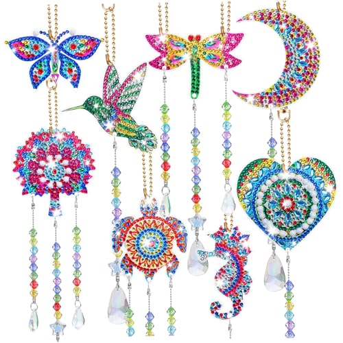 UTHCLO 8 Stück Teiliges Diamond Dotting Kit mit Acryl Diamantanhängern Langlebige Diamond Art Schlüsselanhänger Multifunktionale Windspiel Dekoration für Taschen Zuhause Büro UTHCLO 8 Stück Teiliges Diamond Dotting Kit mit Acryl Diamantanhängern Langlebige Diamond Art Schlüsselanhänger Multifunktionale Windspiel Dekoration für Taschen Zuhause Büro von UTHCLO