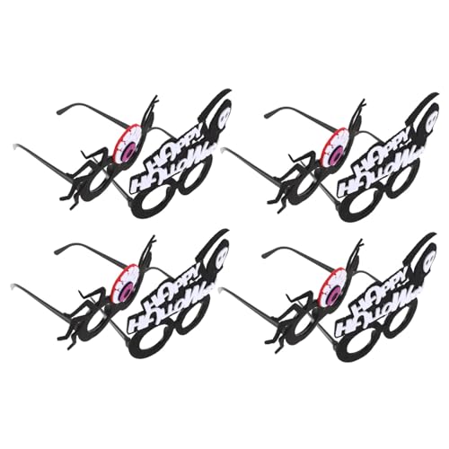 UTHCLO 8 Stück Teiliges Halloween Brillenset Grim Reaper Augenball Design Leichte Langlebige Partybrillen Vielseitige Foto Requisiten Gruselige Kostümaccessoires für Halloweenfeiern von UTHCLO