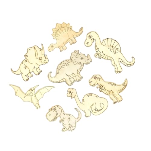 UTHCLO 8 Stück Teiliges Holz Dinosaurier Unbemalte DIY Bastel Holzscheiben Kindgerechte Dinosaurierformen zum Bemalen und Dekorieren Verarbeitung ohne Grate Vielseitig für Kreative und UTHCLO 8 Stück Teiliges Holz Dinosaurier Unbemalte DIY Bastel Holzscheiben Kindgerechte Dinosaurierformen zum Bemalen und Dekorieren Verarbeitung ohne Grate Vielseitig für Kreative und von UTHCLO