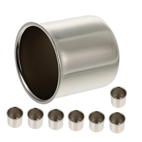 UTHCLO 8 Stück Teiliges Metall Kerzenschalen aus Eisen Wiederverwendbare Tropfschalen für Teelichter und Stabkerzen Kompakte Metallhalter für Kerzenherstellung und Hochzeitsdekoration von UTHCLO