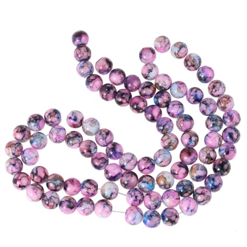 UTHCLO 80 Stück Zweifarbige Crackle Glasperlen Bunte Runde DIY Schmuckperlen für Armbänder Halsketten Handgefertigte Bastelaccessoires UTHCLO 80 Stück Zweifarbige Crackle Glasperlen Bunte Runde DIY Schmuckperlen für Armbänder Halsketten Handgefertigte Bastelaccessoires von UTHCLO