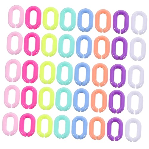 UTHCLO 800 Stück Acryl Verbindungsringe Bunte DIY Schmuckverbinder für Armbänder Handgemachte Ketten Bunte Sprungringe für Schmuckherstellung und Bastelarbeiten von UTHCLO