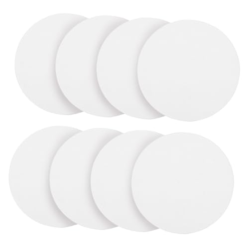 UTHCLO 8Stücke Teiliges Runde Paneele für Öl und Acrylfarben und Langlebig für Studenten und Hobbykünstler Weißes Canvas Material UTHCLO 8Stücke Teiliges Runde Paneele für Öl und Acrylfarben und Langlebig für Studenten und Hobbykünstler Weißes Canvas Material von UTHCLO
