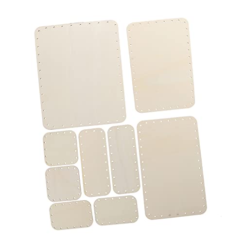 UTHCLO 9 Stück DIY Holzbretter Bastelbedarf Materialien Natürlich Handgefertigt Hochzeitsanhänger Ornament Dekoration Unbehandelte Holzspäne DIY Holzhandwerk DIY Materialien von UTHCLO