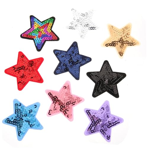 UTHCLO 9 Stück Teiliges Selbstklebender Fünfzackiger Stern Patches mit Pailletten Kleine Aufnäher zum Dekorieren und Reparieren von Kleidung Rucksäcken Jacken und Hüten für DIY UTHCLO 9 Stück Teiliges Selbstklebender Fünfzackiger Stern Patches mit Pailletten Kleine Aufnäher zum Dekorieren und Reparieren von Kleidung Rucksäcken Jacken und Hüten für DIY von UTHCLO