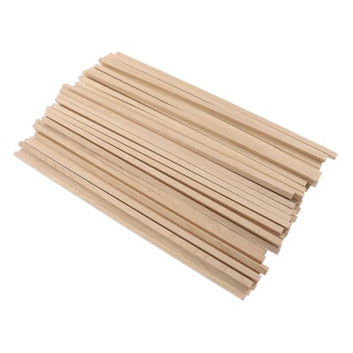 UTHCLO 90 Stück Holzstangen und Streifen Hartholz Stöcke für Stockmaterial Bastelstangen Handwerksmaterialien Bastelmaterial zum Selbermachen Mini-Sticks quadratisches Holzstabmaterial von UTHCLO