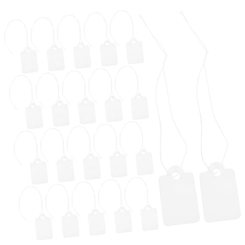 UTHCLO 90 Stück Schmuckanhänger aus Papier mit Baumwollschnur Beschreibbare Preisschilder für Schmuck Kleidung Kunsthandwerk Vielseitige Hängeetiketten für Verkauf und Geschenke von UTHCLO