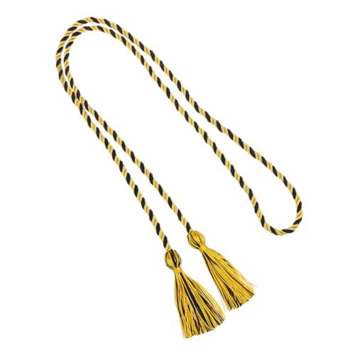UTHCLO Abschluss Ehrenseil Polyester mit Quaste Geflochtene Graduierungs Kordel für Bachelorrobe Gelb Schwarze Tassel Kordel für Abschlussfeier und Fotosession UTHCLO Abschluss Ehrenseil Polyester mit Quaste Geflochtene Graduierungs Kordel für Bachelorrobe Gelb Schwarze Tassel Kordel für Abschlussfeier und Fotosession von UTHCLO