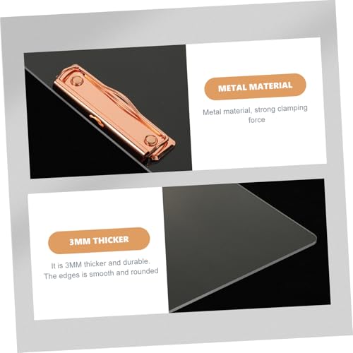 UTHCLO Acryl Klemmbrett Schreibbrett Transparent Schreibunterlage für Schule Büro Dokumentenmappe UTHCLO Acryl Klemmbrett Schreibbrett Transparent Schreibunterlage für Schule Büro Dokumentenmappe von UTHCLO