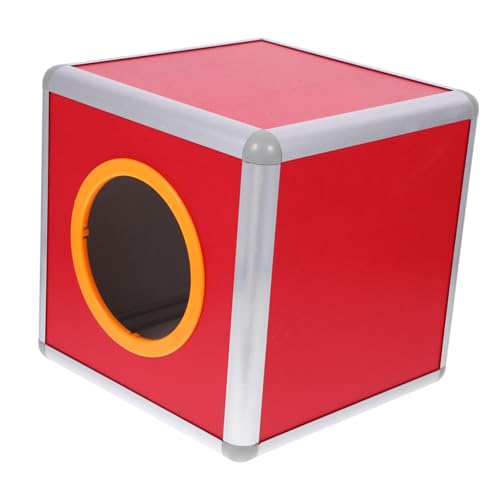 UTHCLO Aluminium Losbox mit Schlitz Kleine Rote Raffle Box aus Aluminiumlegierung Wiederverwendbarer Wahl und Spendenbehälter für Veranstaltungen Spiele und Partys von UTHCLO