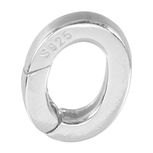 UTHCLO Armband Halskette Schmuck Schnalle kettenverbinder armbandverschluss Schmuckzubehör Halskette DIY-Set Schmuck Verbindung ovaler Federverschluss umklammernd Silber- Silver von UTHCLO