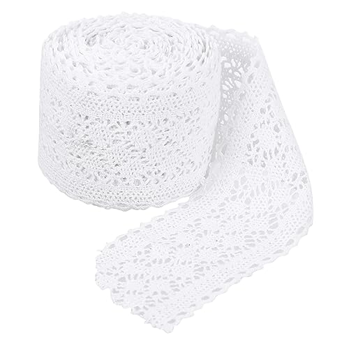 UTHCLO Baumwoll Spitzenband Weiß Breit Yards Spitzenbordüre für DIY Basteln Weiche Baumwollspitze für Kleidung Dekoration Nähen Scrapbooking und Hochzeitszubehör UTHCLO Baumwoll Spitzenband Weiß Breit Yards Spitzenbordüre für DIY Basteln Weiche Baumwollspitze für Kleidung Dekoration Nähen Scrapbooking und Hochzeitszubehör von UTHCLO
