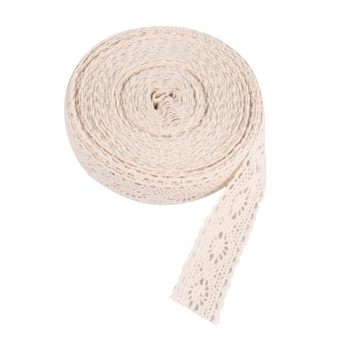 UTHCLO Baumwolle Spitzenband Yards Baumwollspitze zum Nähen und Dekorieren Vielseitiges DIY Spitzenband für Kleidung Sofa Kissen und Geschenkdekoration Einfach Zuschneidbar und von UTHCLO