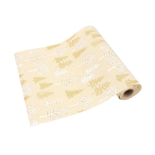 UTHCLO Bedruckte Tischdecke Blumen- Winterlicher Weihnachtstischläufer Schwarze Tischdecke Beige Plaid esstisch Tischläufer Weihnachten Rentier Tischläufer Stoff Golden von UTHCLO