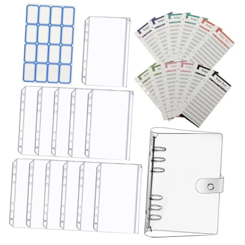 UTHCLO Budgetplaner mit Transparentem PVC Ringordner Wiederverwendbaren Zipper Taschen Farbigen Budgetblättern und Budget Stickern Geldorganizer für Sparbuch und Haushaltsbuch Tragbarer UTHCLO Budgetplaner mit Transparentem PVC Ringordner Wiederverwendbaren Zipper Taschen Farbigen Budgetblättern und Budget Stickern Geldorganizer für Sparbuch und Haushaltsbuch Tragbarer von UTHCLO