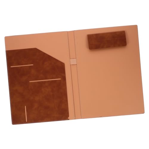 UTHCLO Business Dokumentenmappe aus Leder mit Flexiblem Stifthalter Multifunktionalem Organizer und Mehreren Fächern Verschleißfest als Konferenz und Bewerbungsordner Braun von UTHCLO