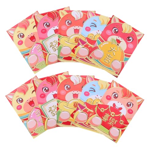 UTHCLO Chinesische Glücksumschläge Lunar Year Rote Umschläge mit Niedlichem Cartoon Pferde Traditionelle Hong Bao Geldbeutel für Neujahrsfeiern und Geschenkverpackung UTHCLO Chinesische Glücksumschläge Lunar Year Rote Umschläge mit Niedlichem Cartoon Pferde Traditionelle Hong Bao Geldbeutel für Neujahrsfeiern und Geschenkverpackung von UTHCLO