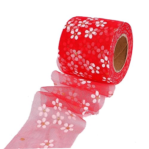 UTHCLO DIY Mullband mit Pflaumenblüten Design Yards Rotes Band für Haarschmuck Kleidung und Dekoration Hochwertiges Langlebiges Material für Bastelprojekte UTHCLO DIY Mullband mit Pflaumenblüten Design Yards Rotes Band für Haarschmuck Kleidung und Dekoration Hochwertiges Langlebiges Material für Bastelprojekte von UTHCLO
