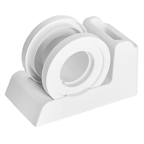 UTHCLO Desktop Tape Dispenser Weiß Einfacher Klebebandabroller mit Präzisem Tape Cutter für Büro und Haushalt Kompatibel mit Klebebändern Kleiner Praktischer Tischspender für Milchtee von UTHCLO
