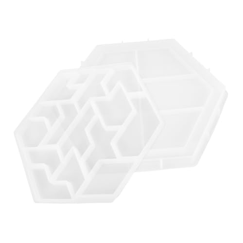 UTHCLO Diy Silikonformen für Sechseckige Tangram Puzzles Epoxidharz Formen für Heimdekoration und Bastelprojekte Vielseitig Einsetzbar und Leicht zu Reinigen von UTHCLO