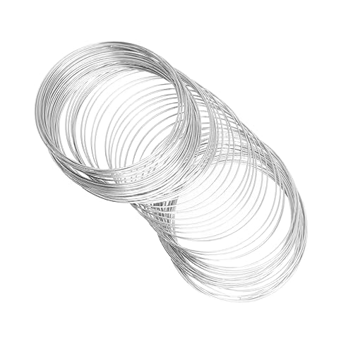 UTHCLO Draht für Schmuckherstellung Teiliges DIY Armband Bastelset Silberfarbener Flexibler Bangle Wire Leicht Langlebig Geeignet für Frauen und Mädchen zum Selbermachen von UTHCLO