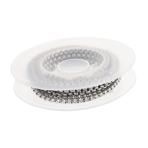 UTHCLO Edelstahl DIY Ketten Basteln Schmuckkette für Armband Halskette Vielseitige Quadratische Gliederkette Langlebig Leicht zu Verarbeiten für Schmuckherstellung von UTHCLO