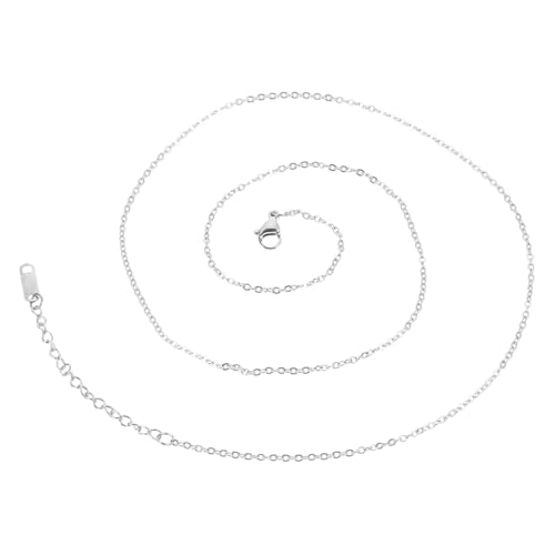 UTHCLO Edelstahl Kette mit Karabinerverschluss und Verlängerungskette DIY Schmuckherstellung Zubehör Langlebige Metallkette für Halsketten und Bastelprojekte Vielseitige Schmuckkette für von UTHCLO