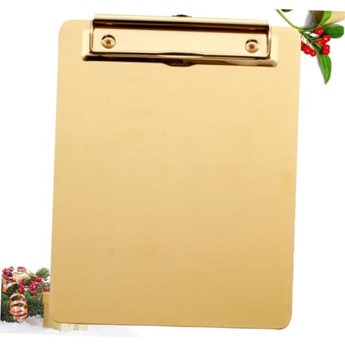 UTHCLO Edelstahl Klemmbrett Gold mit Clip Robustes Schreibbrett für Büro Schule Hält Glatte Oberfläche mit Abgerundeten Ecken Tragbares Memo board für Einfache Papierablage UTHCLO Edelstahl Klemmbrett Gold mit Clip Robustes Schreibbrett für Büro Schule Hält Glatte Oberfläche mit Abgerundeten Ecken Tragbares Memo board für Einfache Papierablage von UTHCLO