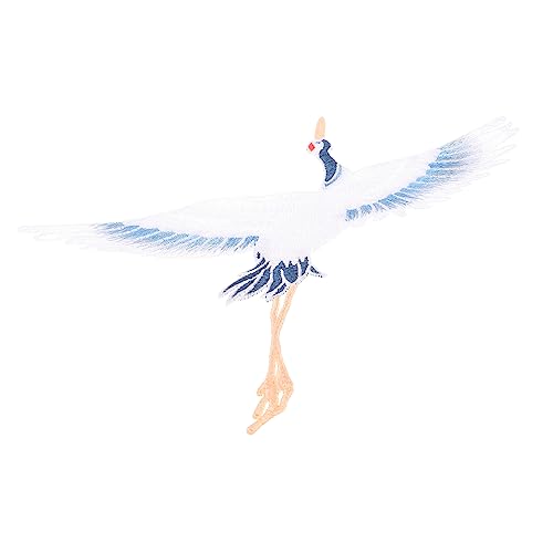 UTHCLO Elegant Crane Patch Bestickter Applikationspatch für Kleidung DIY Dekoration Langlebig und Hautfreundlich zum Aufnähen oder Verstärken von Jeans Jacken und Taschen von UTHCLO