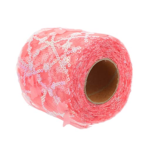 UTHCLO Embroidered DIY Ribbon mit Pailletten Dünnes Tüllband Vielseitiges Nähzubehör für Kleidung Haarschmuck Schuhe Taschen und Geschenkdekoration von UTHCLO