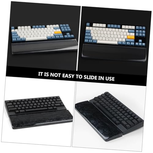 UTHCLO Ergonomische Handgelenkstütze aus Schwarzem Perlen epoxidharz für Computer tastatur Glatte Oberfläche Komfortable Handballenauflage für Büro Gaming und Tippen von UTHCLO