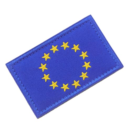 UTHCLO Eu Flagge Aufnäher Besticktes Europäische Union Abzeichen Strapazierfähiger Nylon Patch Einfach Anzubringen für Kleidung Rucksäcke Hüte Modische Länderflagge Applikation von UTHCLO
