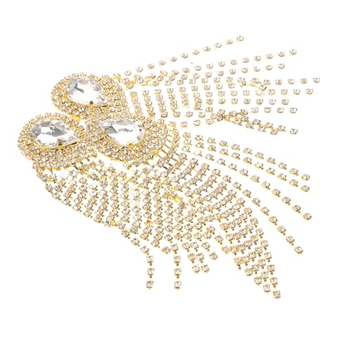 UTHCLO Europäische Strass Quasten Epaulette für Anzug Modisches Schulterabzeichen mit Vintage Tassel Stilvolle Brosche für Partys Bankette und Festliche Events von UTHCLO