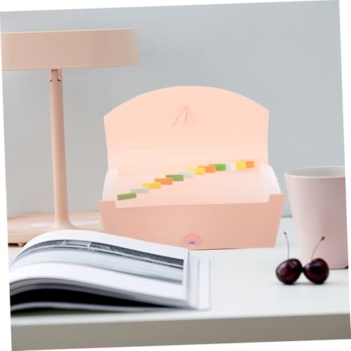 UTHCLO Fächermappe aus Robustem Erweiterbarer Dokumentenorganizer für Quittungen Rechnungen Gutscheine Tragbare Aufbewahrungstasche für Büro Schule und Reisen Rosa von UTHCLO