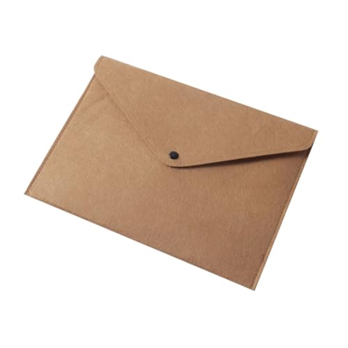 UTHCLO Filz Dokumententasche mit Knopfverschluss Brauner Büro Aktenordner Reißfest Klassisch Vielseitiger Dokumenten Organizer für Zuhause und UTHCLO Filz Dokumententasche mit Knopfverschluss Brauner Büro Aktenordner Reißfest Klassisch Vielseitiger Dokumenten Organizer für Zuhause und von UTHCLO