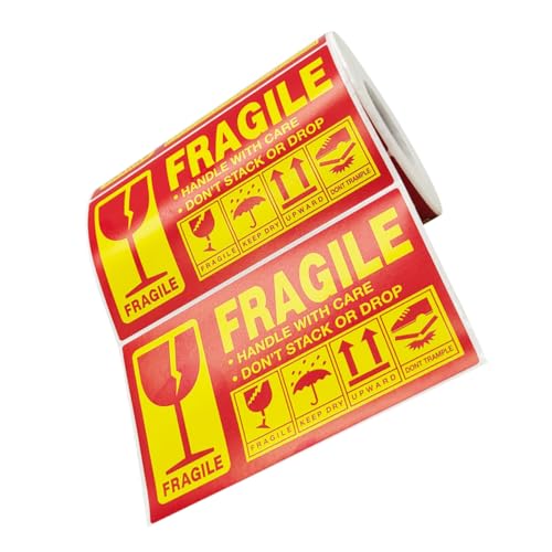UTHCLO Fragile Warning Aufkleber Selbstklebend Starke Haftung Vielseitig für Kartons Flexibel und Langlebig für Versand Umzug und Transport UTHCLO Fragile Warning Aufkleber Selbstklebend Starke Haftung Vielseitig für Kartons Flexibel und Langlebig für Versand Umzug und Transport von UTHCLO