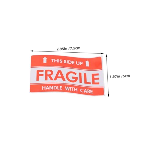 UTHCLO Fragile Warning Sticker Rolle Selbstklebend Hohe Haftung Versandaufkleber für Zerbrechliche Pakete und Lagerung Anpassungsfähig an Verschiedene Verpackungsgrößen und Einfache von UTHCLO