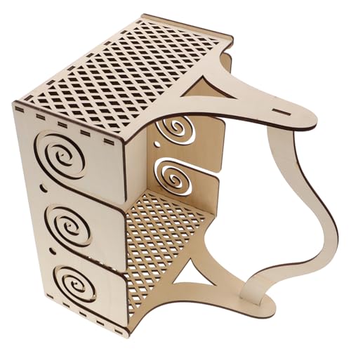 UTHCLO Garnknäuelspender Holz Handlicher Garn Organizer Praktischer Garnspender für Strickprojekte Langlebig Minimalistisches Design Platzsparend von UTHCLO