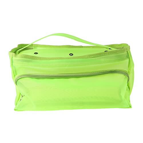 UTHCLO Garnspeichernetzbeutel gestrickte Tragetasche Stricktasche Mesh-Aufbewahrungstasche Garnhalter Garn-Organizer-Tasche Garnbehälter Organisator zur Aufbewahrung von Garn Grün von UTHCLO