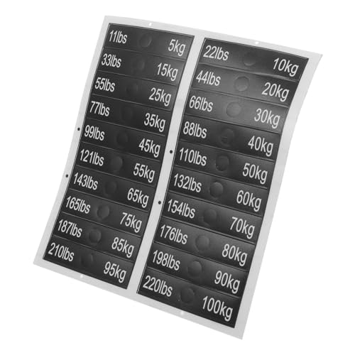 UTHCLO Gewichtsaufkleber Fitnessgerät Selbstklebende Gewichtsetiketten mit Zahlen Gym Equipment Label für Fitnessgeräte Zuhause und Trainingszubehör UTHCLO Gewichtsaufkleber Fitnessgerät Selbstklebende Gewichtsetiketten mit Zahlen Gym Equipment Label für Fitnessgeräte Zuhause und Trainingszubehör von UTHCLO