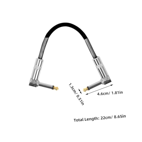 UTHCLO Gitarren Pedal Kabel mit Metallsteckern PVC Mantel Rauscharm Rechtwinklige Stecker Geeignet für Effektgeräte und Gitarre Langlebiges Audio Verbindungskabel in Schwarz UTHCLO Gitarren Pedal Kabel mit Metallsteckern PVC Mantel Rauscharm Rechtwinklige Stecker Geeignet für Effektgeräte und Gitarre Langlebiges Audio Verbindungskabel in Schwarz von UTHCLO