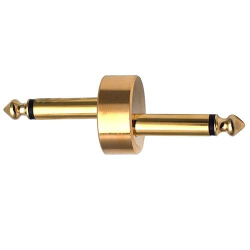 UTHCLO Gitarren effektgerät Verbinder Metall Adapter für Pedale Goldfarben Kompakt Langlebig Geräuschreduzierung Kompatibel für Effektpedalboards von UTHCLO